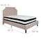 Flash Furniture Brighton Full Platform Bed Set, Beige SL-BM-2-GG - alternate 5
